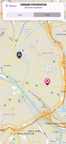 Carte des entreprises de sécurité partenaires à proximité