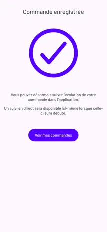 Récapitulatif de la commande de gardiennage